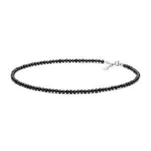 Colier perle naturale negre si argint 40 cm DiAmanti FORB445-C-G (Argint 925‰ 1,2 g.)